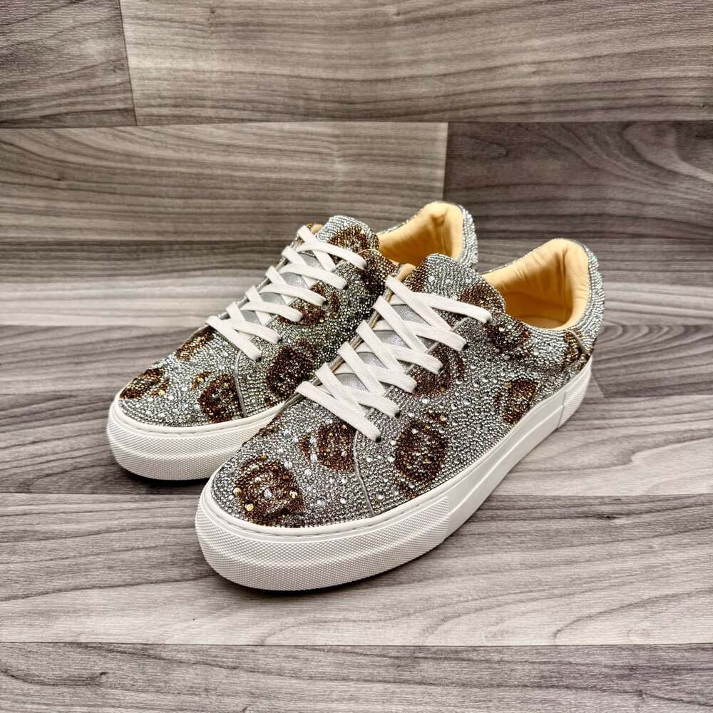 Betsey Johnson SB-SIDNY Rhinestone Leopard Print Platform Women’s Sneaker - Picture 2 of 13